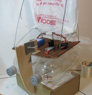 The completed bottle boat