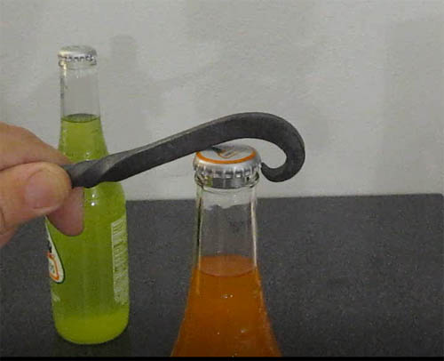 Using the bottle opener