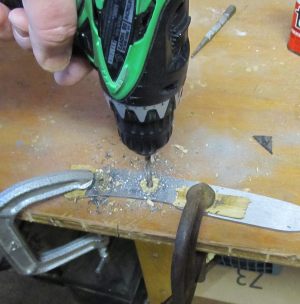 Drill the handle holes
