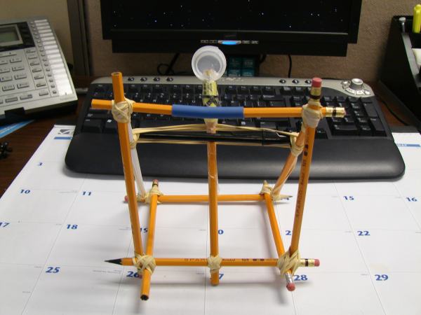 Front view of the catapult