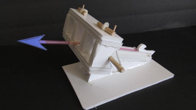 Kit Wooden Warfare Ballista Catapult Weapon Desktop Miniature Medieval Build Toy