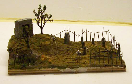 The completed cemetary diorama