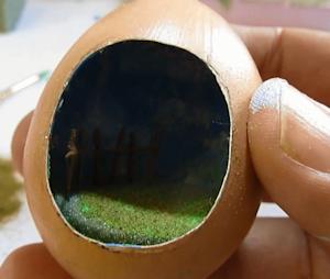 The hollowed out egg with terrain