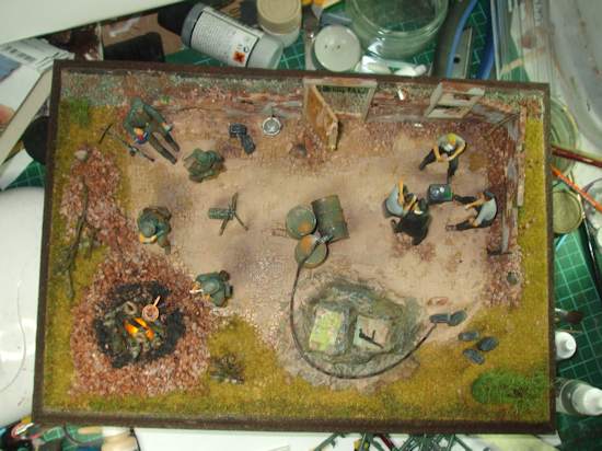 Overhead view of the Diorama