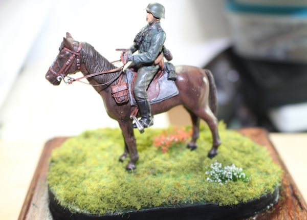 German Wehrmacht mounted on a horse diorama