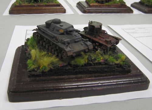 Panzer diorama with a Russian T26