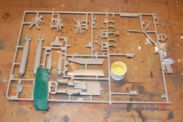 the parts on the sprue