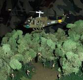 Helicopter in a diorama