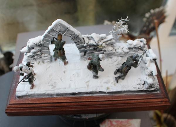 Back view of thediorama