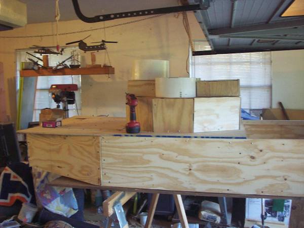 The plywood base of the Boat