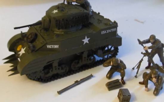 The completed tank and figures