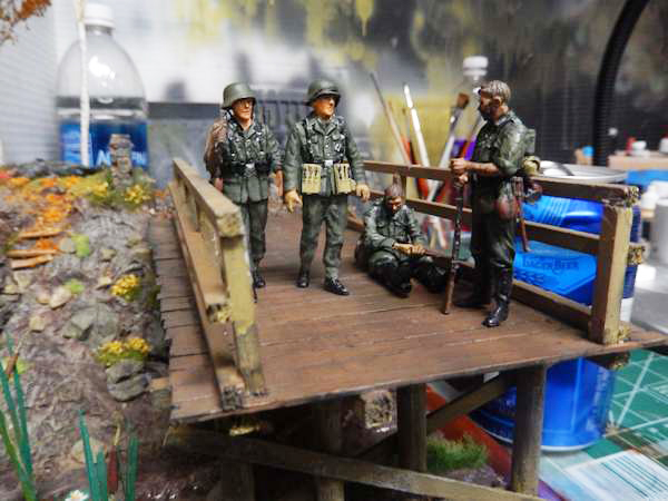 Soldiers on the Trestle Bridge