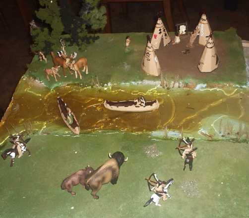 The foam based Mississippi river diorama