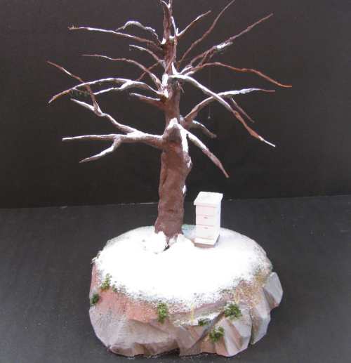The tree with snow added