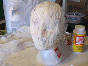 Paper mache base for mask