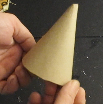 Fold the cone into shape