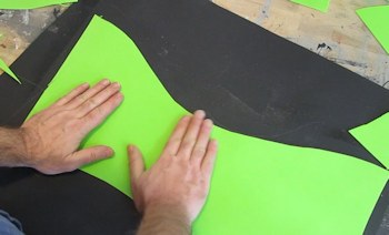 Posterboard covered in foam