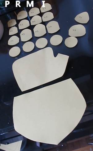 The template pieces