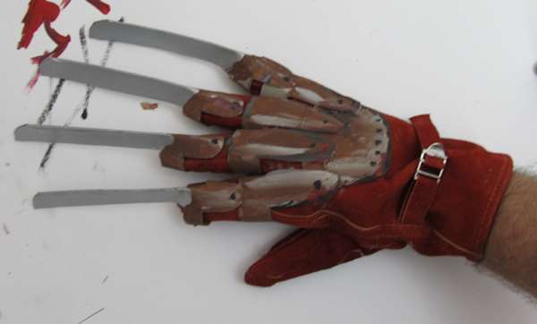 The completed Freddie Krueger Glove