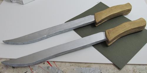 sword blades silver and handles gold