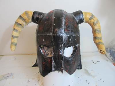 the completed iron helmet