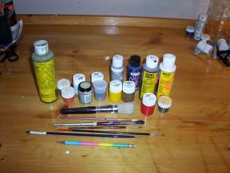 The Paints and brushes