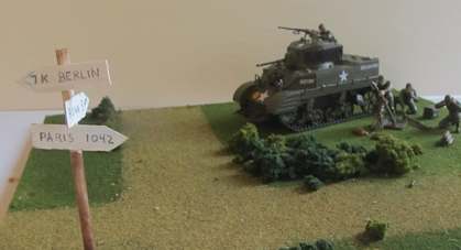 Tank in a diorama