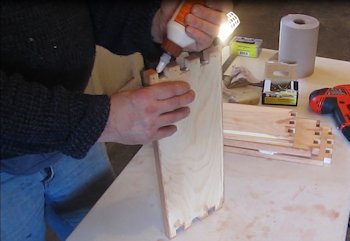 Apply wood glue