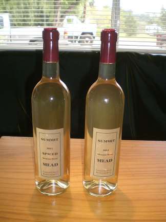 Mead bottled, labeled and waxed