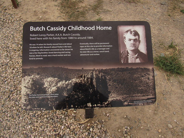 Placard at the Butch cassidy site