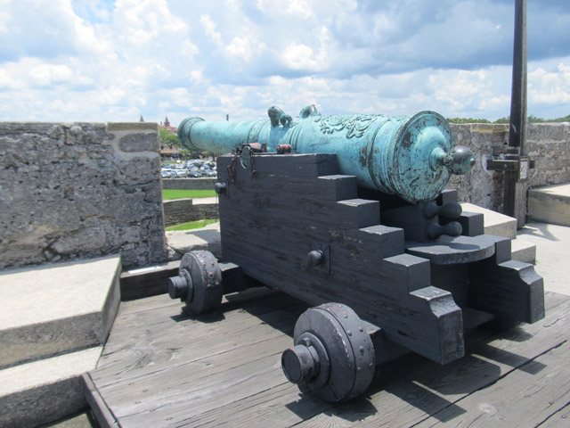 A cannon on the wall