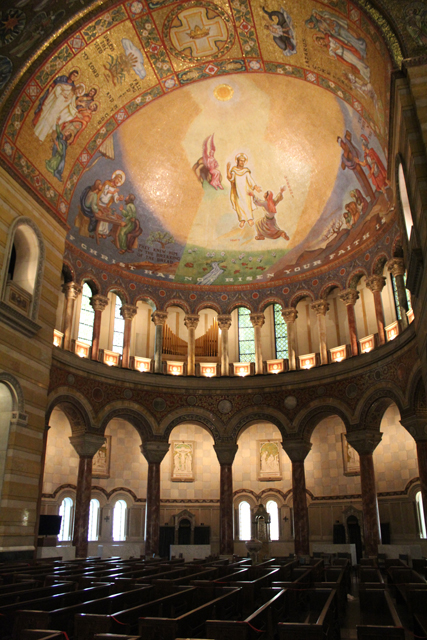 Mosaic work inside the basilica