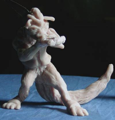 Cat Player sculpture