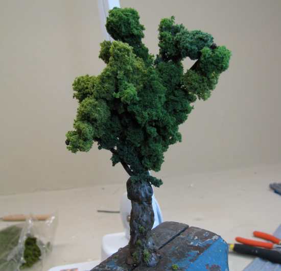 The completed miniature tree