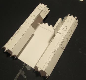 The first parts of the paper castle