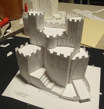 The completed paper castle