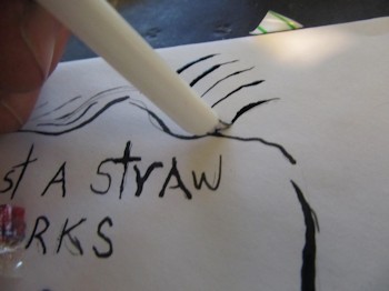 Writing with a straw quill