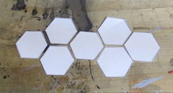 honeycomb template pieces