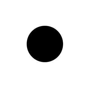 A blank black circle