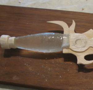 Glue handle onto blade