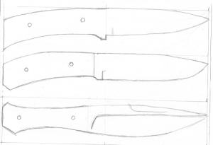 Knife pattern thumb