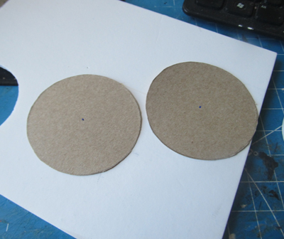 Two cereal box disks