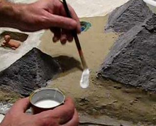 How to glue the sand