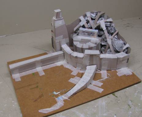 The Diorama shell is built out of cardboard