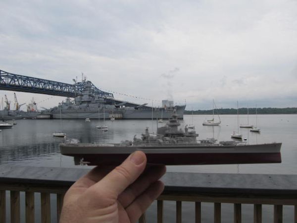 The Battleship Cove with the Big Mamie in the background