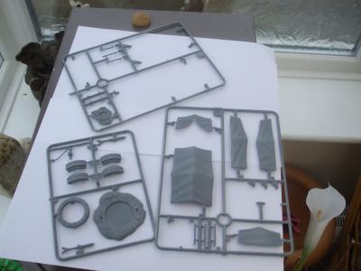 The sprues with parts