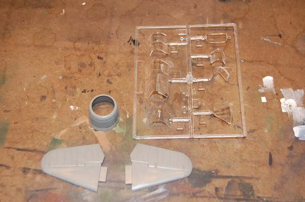 The clear parts sprue