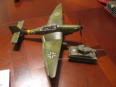 two scales of military models