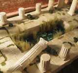 Roman temple with pool diorama
