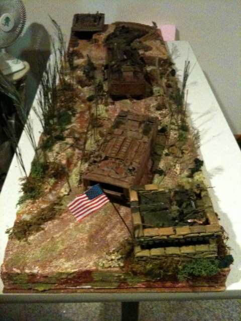 OVerhead view of the diorama